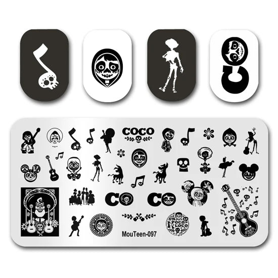 NovaGlow™ Nail Art Design Plate Set