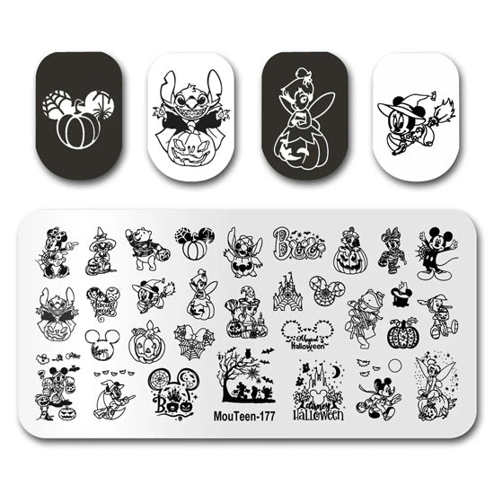 NovaGlow™ Nail Art Design Plate Set
