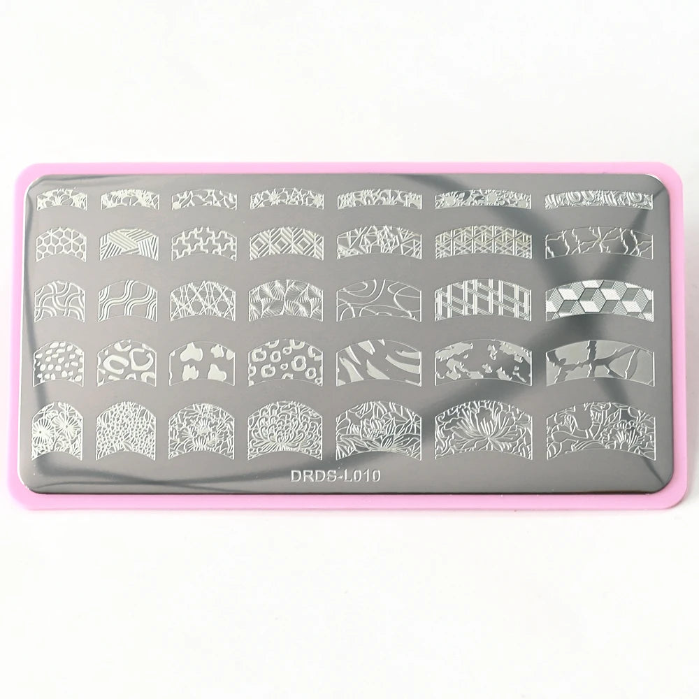 NovaGlow™ Floral & Pattern Nail Design Plate Collection