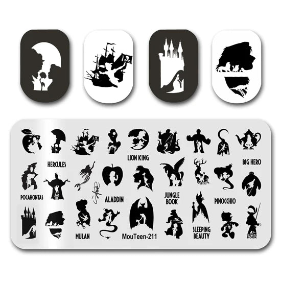 NovaGlow™ Nail Art Design Plate Set