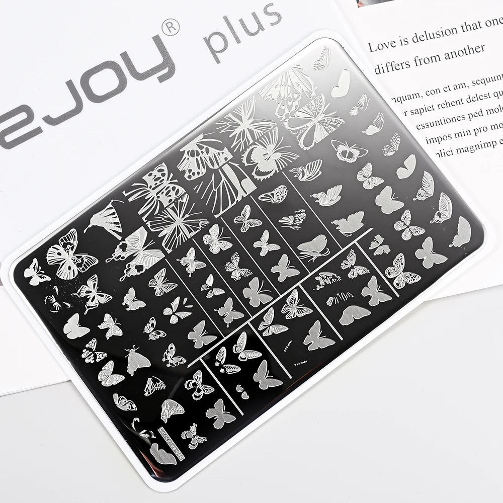 NovaGlow™ Floral & Pattern Nail Design Plate Collection