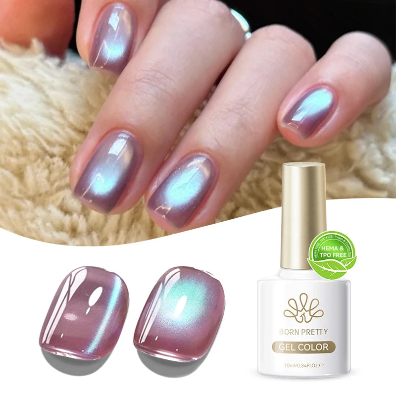 NovaGlow™ Cat Eye Magnetic Gel Polish – Blueberry Shine Series