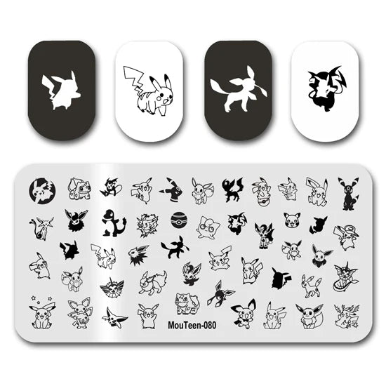 NovaGlow™ Nail Art Design Plate Set