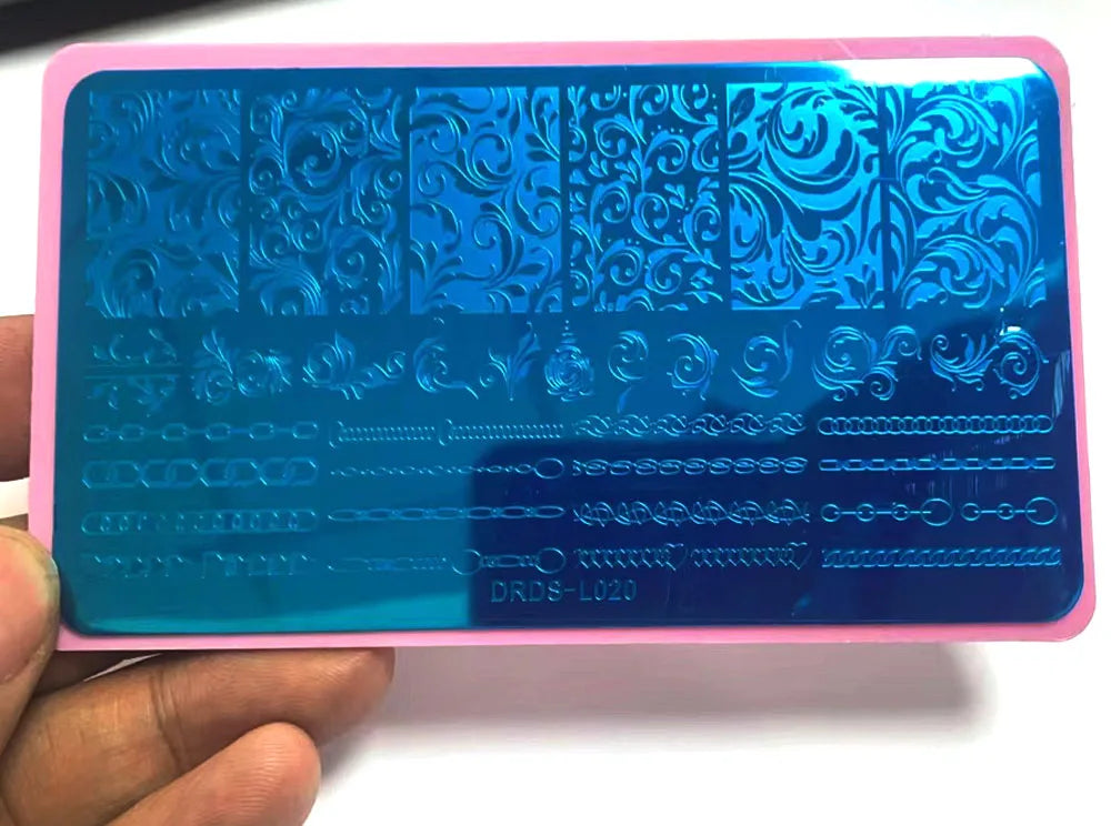 NovaGlow™ Floral & Pattern Nail Design Plate Collection