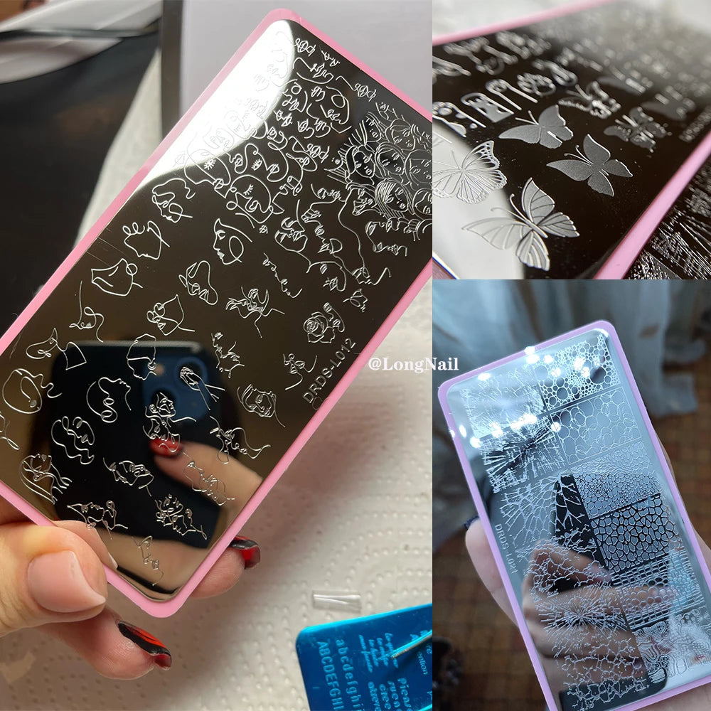 NovaGlow™ Floral & Pattern Nail Design Plate Collection