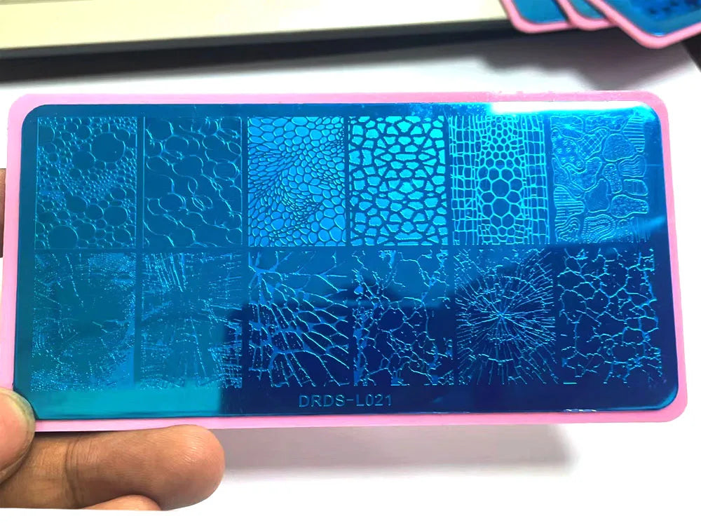 NovaGlow™ Floral & Pattern Nail Design Plate Collection