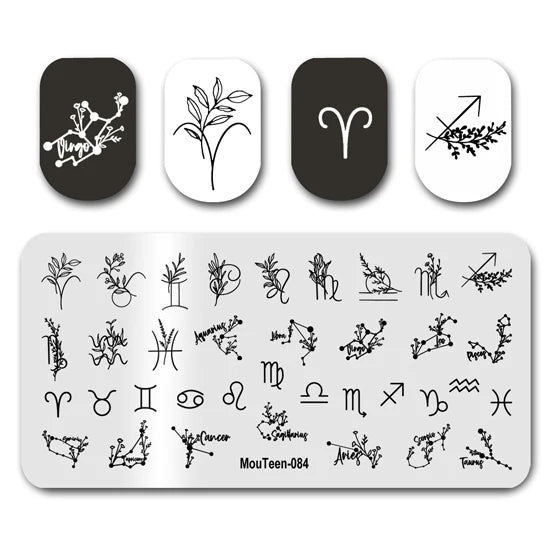 NovaGlow™ Nail Art Design Plate Set