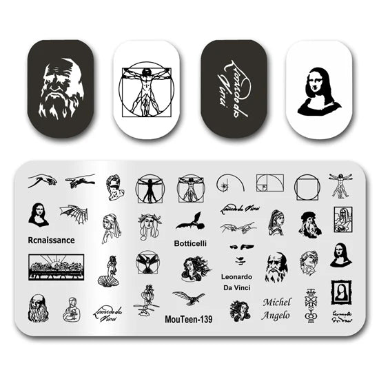 NovaGlow™ Nail Art Design Plate Set